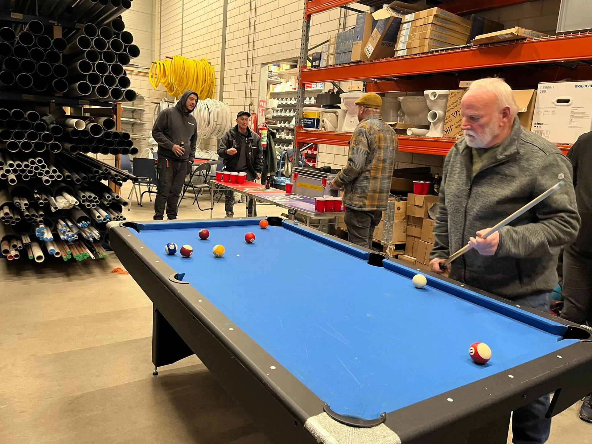 Pooltafel personeelsfeest